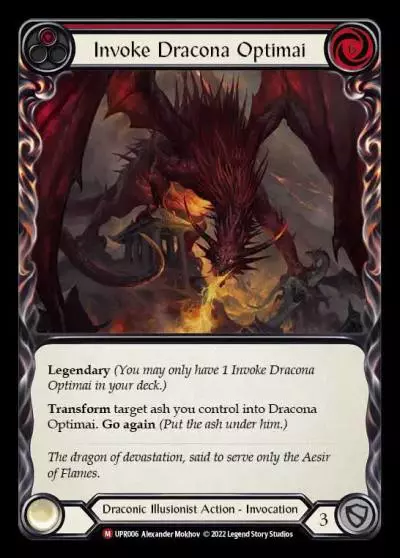 Invoke Dracona Optimai RED UPR006 - Uprising - Flesh and blood card