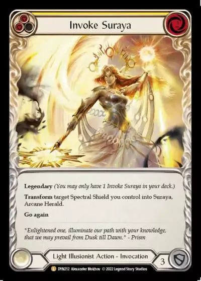 Invoke Suraya YELLOW DYN212-CF - Dynasty - Flesh and blood card