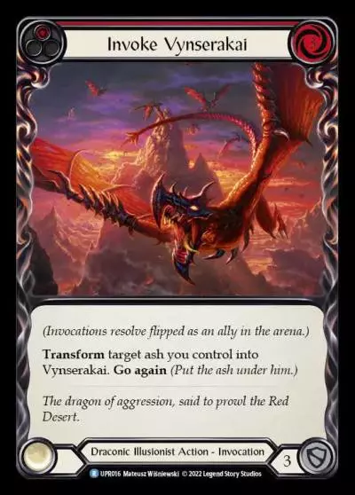 Invoke Vynserakai RED UPR016 - Uprising - Flesh and blood card