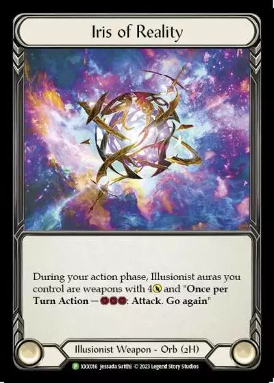 Iris of Reality XXX016 - Organized Play Support - Monarch Limited 2023 - Flesh and blood card