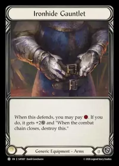 Ironhide Gauntlet SAT007 - Silver Age - Prism, Advent of Thrones - Flesh and blood card