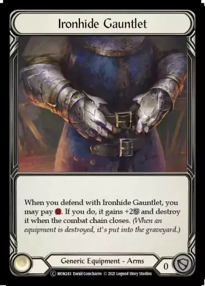 Ironhide Gauntlet U-MON243 - Monarch - Unlimited - Flesh and blood card