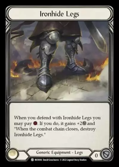 Ironhide Legs RVD006-RF - Classic Battles: Rhinar vs Dorinthea - Flesh and blood card