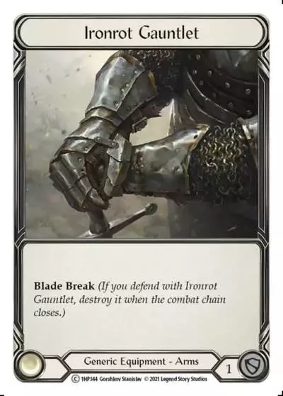 Ironrot Gauntlet 1HP344 - History Pack 1 - Flesh and blood card