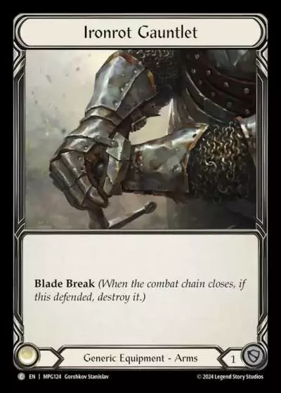 Ironrot Gauntlet MPG124 - Mastery Pack Guardian - Flesh and blood card