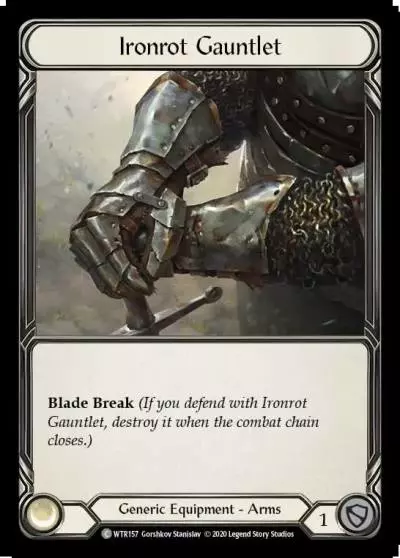 Ironrot Gauntlet U-WTR157-RF - Welcome to Rathe - Unlimited - Flesh and blood card