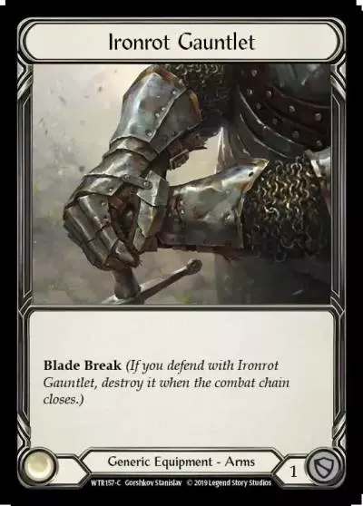 Ironrot Gauntlet WTR157 - Welcome to Rathe - Flesh and blood card