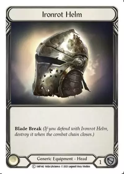Ironrot Helm 1HP342 - History Pack 1 - Flesh and blood card
