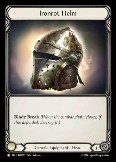 Ironrot Helm AUR003 - 1st Strike - Aurora - Flesh and blood card