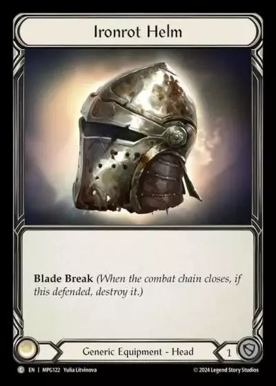 Ironrot Helm MPG122 - Mastery Pack Guardian - Flesh and blood card