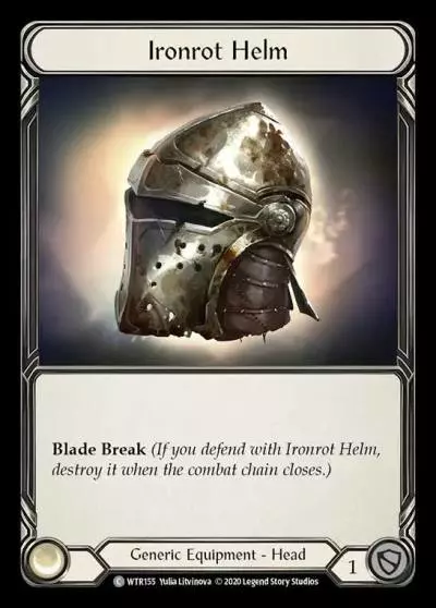 Ironrot Helm R-WTR155 - Welcome to Rathe - Unlimited Revised - Flesh and blood card