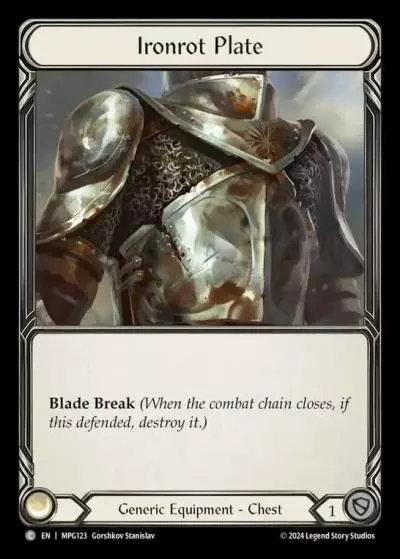 Ironrot Plate MPG123 - Mastery Pack Guardian - Flesh and blood card