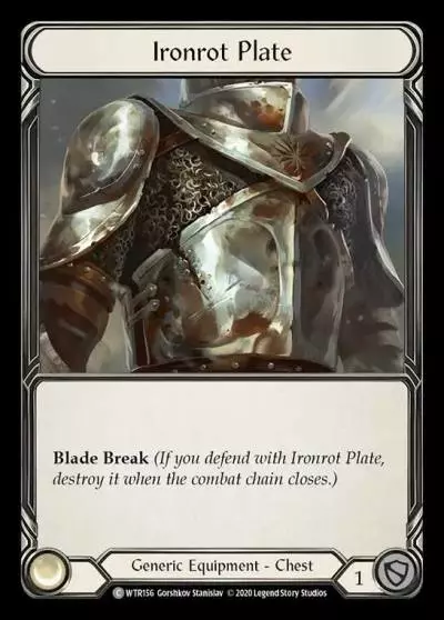 Ironrot Plate R-WTR156 - Welcome to Rathe - Unlimited Revised - Flesh and blood card