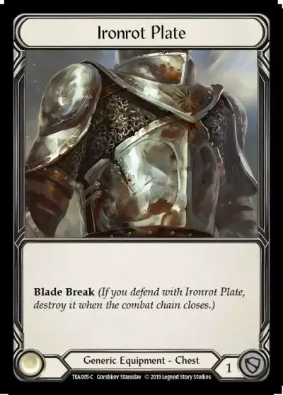 Ironrot Plate TEA005 - Dorinthea Ironsong - Hero Deck - Flesh and blood card