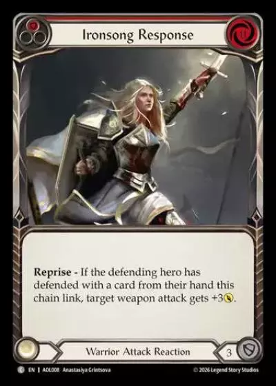 Ironsong Response AOL008 - Armory Deck - Olympia, Prized Fighter - Flesh and blood card