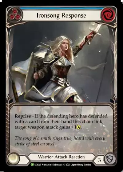 Ironsong Response BLUE LGS031-RF - Armory - Season 3 - Flesh and blood card