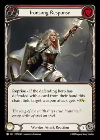 Ironsong Response MPW085 - Mastery Pack Warrior - Flesh and blood card