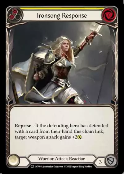 Ironsong Response YELLOW 1HT016 - Dorinthea - Blitz Deck - Flesh and blood card