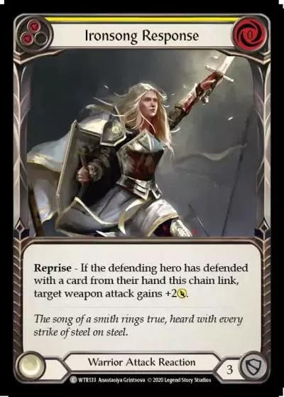 Ironsong Response YELLOW U-WTR133-RF - Welcome to Rathe - Unlimited - Flesh and blood card