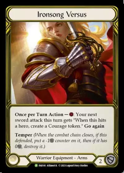Ironsong Versus FAB141-GF - Premier Organized Play - Dusk till Dawn - Flesh and blood card
