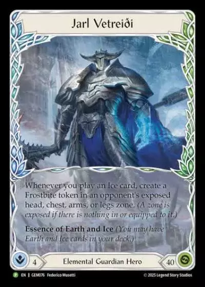 Jarl Vetreidi GEM076 - GEM - Pack 3 - Flesh and blood card
