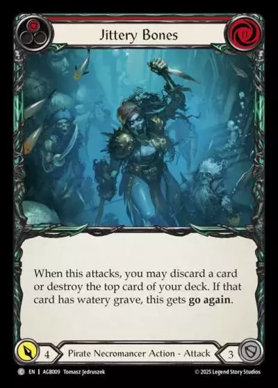 Jittery Bones RED AGB009 - Armory Deck - Gravy Bones - Flesh and blood card