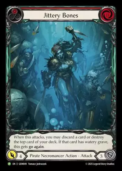 Jittery Bones RED GEM049 - GEM - Pack 2 - Flesh and blood card