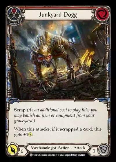 Junkyard Dogg RED EVO126 - Bright Lights - Flesh and blood card