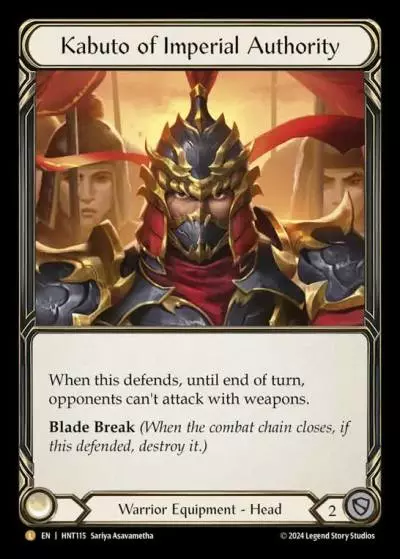 Kabuto of Imperial Authority HNT115-RF - The Hunted - Flesh and blood card