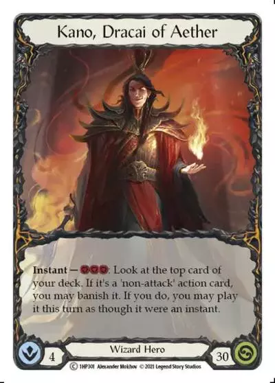 Kano, Dracai of Aether 1HP301 - History Pack 1 - Flesh and blood card