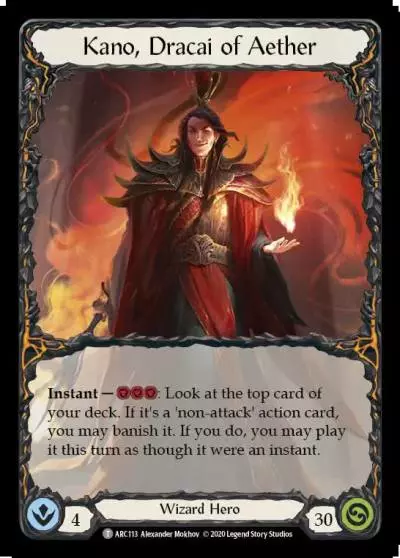 Kano, Dracai of Aether U-ARC113 - Arcane Rising - Unlimited - Flesh and blood card