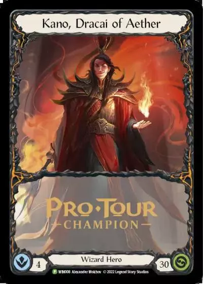 Kano, Dracai of Aether WIN008-CF - Pro Tour Champion Cards - Flesh and blood card