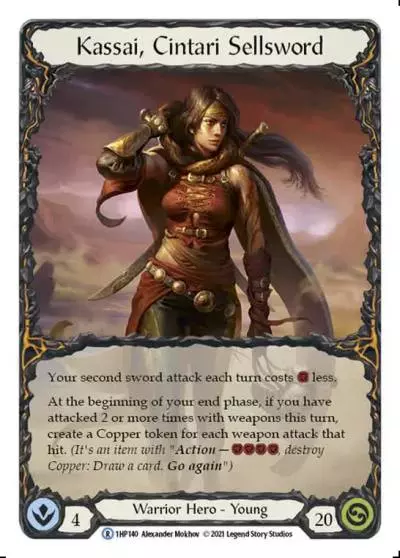 Kassai, Cintari Sellsword 1HP140 - History Pack 1 - Flesh and blood card