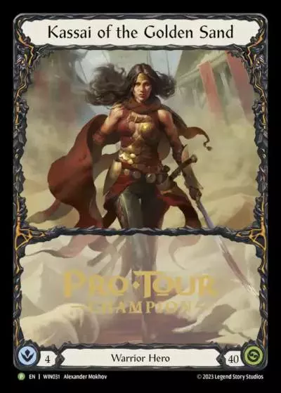 Kassai of the Golden Sand WIN031-CF - Pro Tour Champion Cards - Heavy Hitters - Flesh and blood card