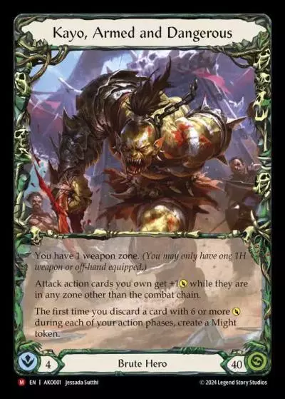 Kayo, Armed and Dangerous AKO001 - Armory Deck - Kayo, Armed and Dangerous - Flesh and blood card