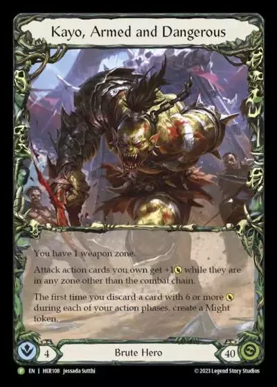 Kayo, Armed and Dangerous HER108-RF - ProQuest - Season 5 - Flesh and blood card