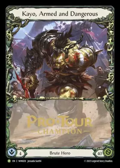 Kayo, Armed and Dangerous WIN028-CF - Pro Tour Champion Cards - Heavy Hitters - Flesh and blood card