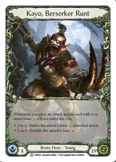 Kayo, Berserker Runt 1HP003 - History Pack 1 - Flesh and blood card