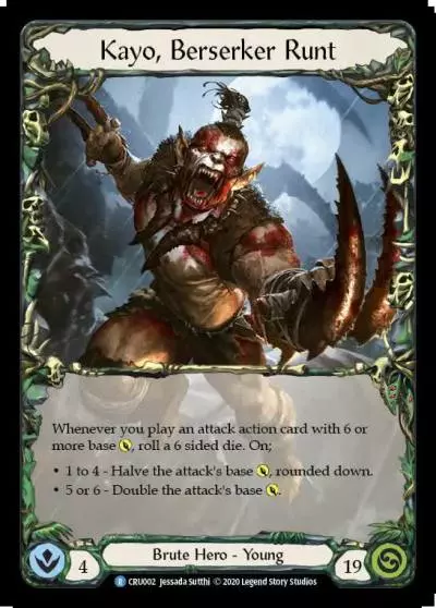 Kayo, Berserker Runt CRU002 - Crucible of War - Flesh and blood card