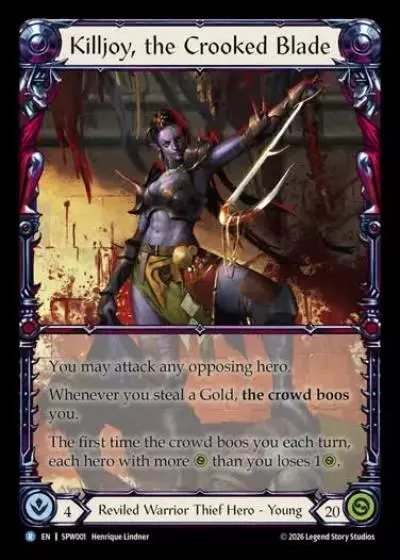 Killjoy, the Crooked Blade SPW001-RF - Smash Palace - Chorus of Steel - Flesh and blood card