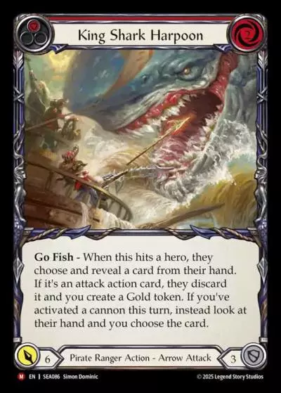 King Shark Harpoon RED SEA086 - High Seas - Flesh and blood card