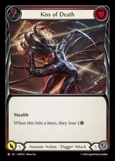Kiss of Death RED HNT012 - The Hunted - Flesh and blood card