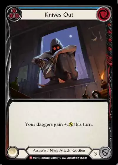 Knives Out BLUE OUT144 - Outsiders - Flesh and blood card