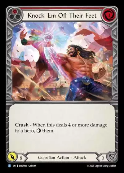 Knock 'Em Off Their Feet RED BDD008 - Bravo Demo Deck - Flesh and blood card
