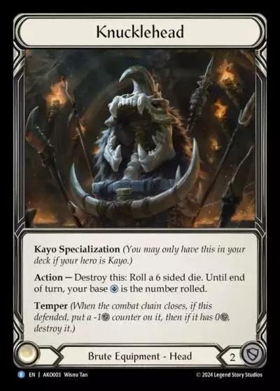 Knucklehead AKO003 - Armory Deck - Kayo, Armed and Dangerous - Flesh and blood card