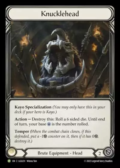 Knucklehead LGS231-RF - Pre-release - Heavy Hitters - Flesh and blood card