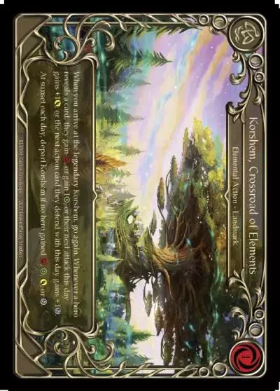 Korshem, Crossroad of Elements U-ELE000-RF - Tales of Aria - Unlimited - Flesh and blood card