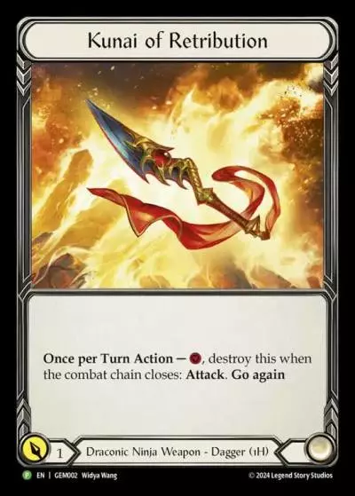 Kunai of Retribution GEM002-CF - GEM - Pack 1 - Flesh and blood card