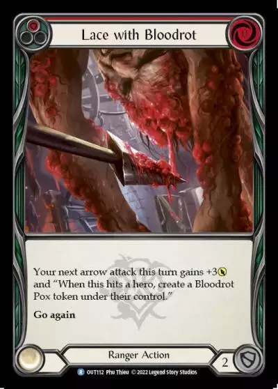Lace with Bloodrot RED OUT112 - Outsiders - Flesh and blood card
