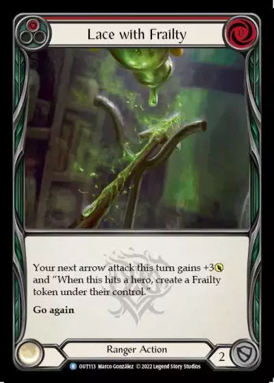 Lace with Frailty RED OUT113 - Outsiders - Flesh and blood card